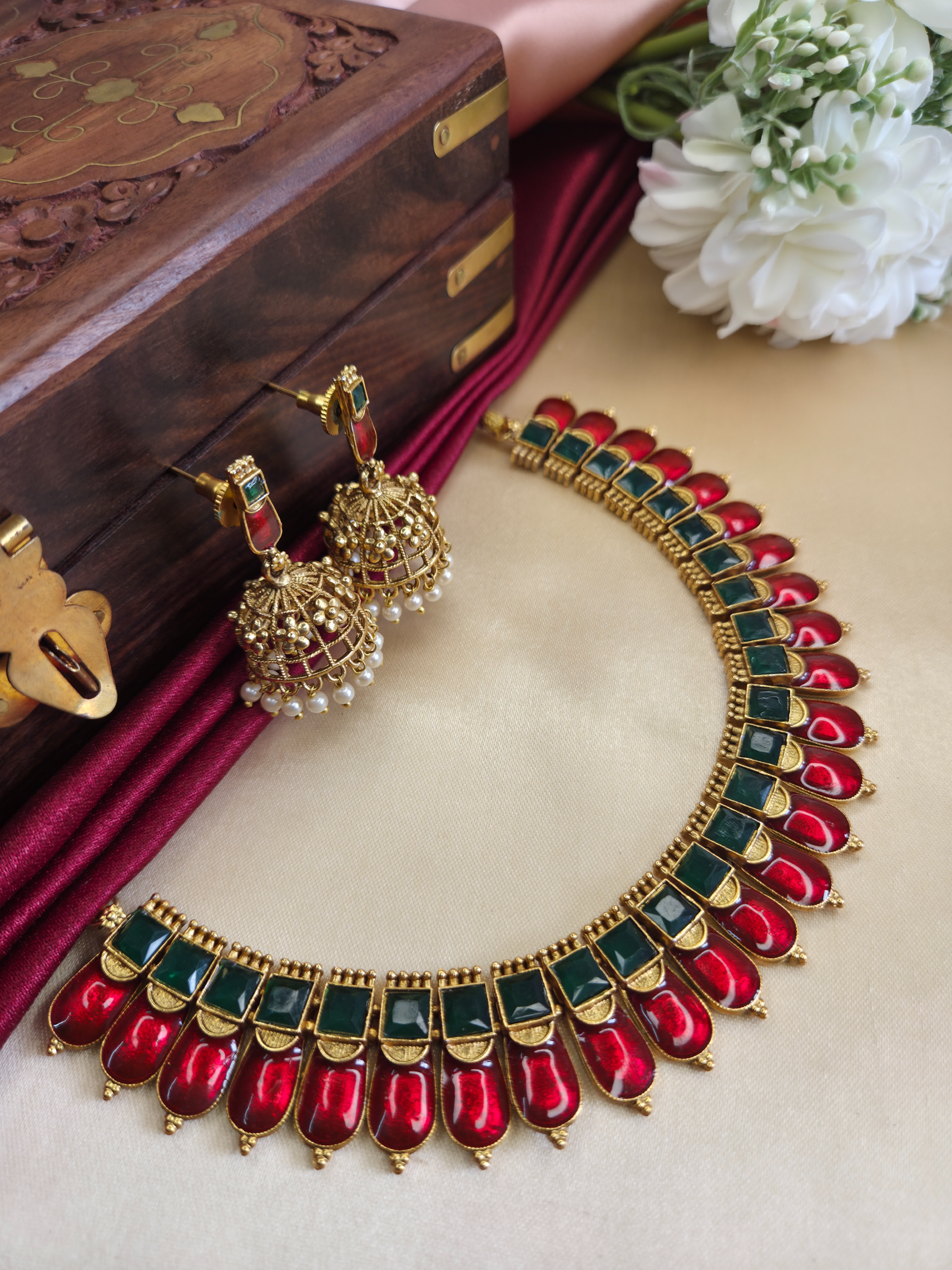 Kovai Palakka Necklace Set