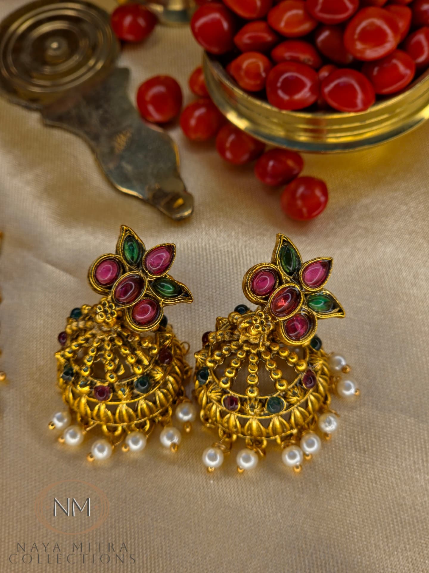 Lakshmi Kemp Pearl Haaram Set