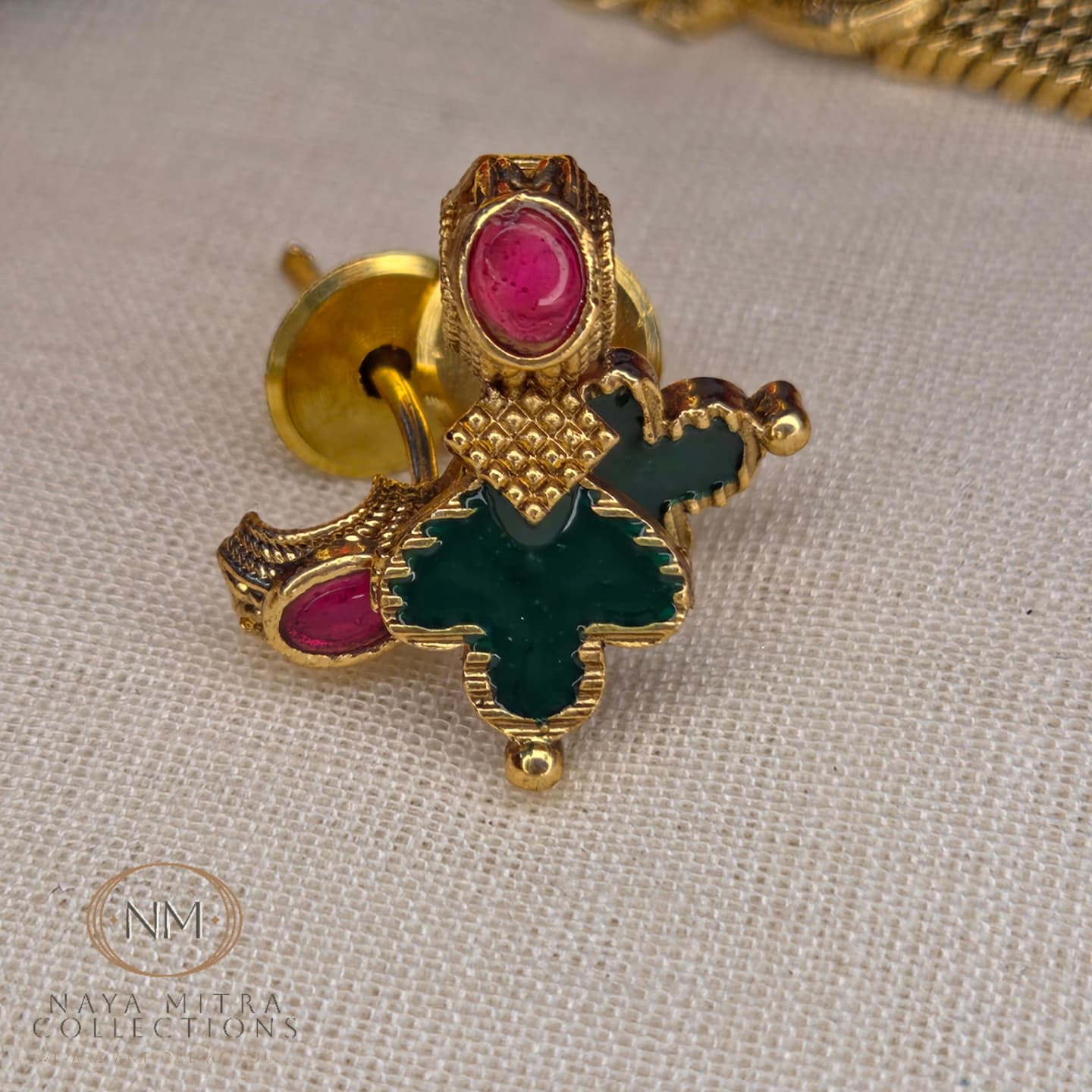 Premium Leaf Motif Palakka Necklace Set