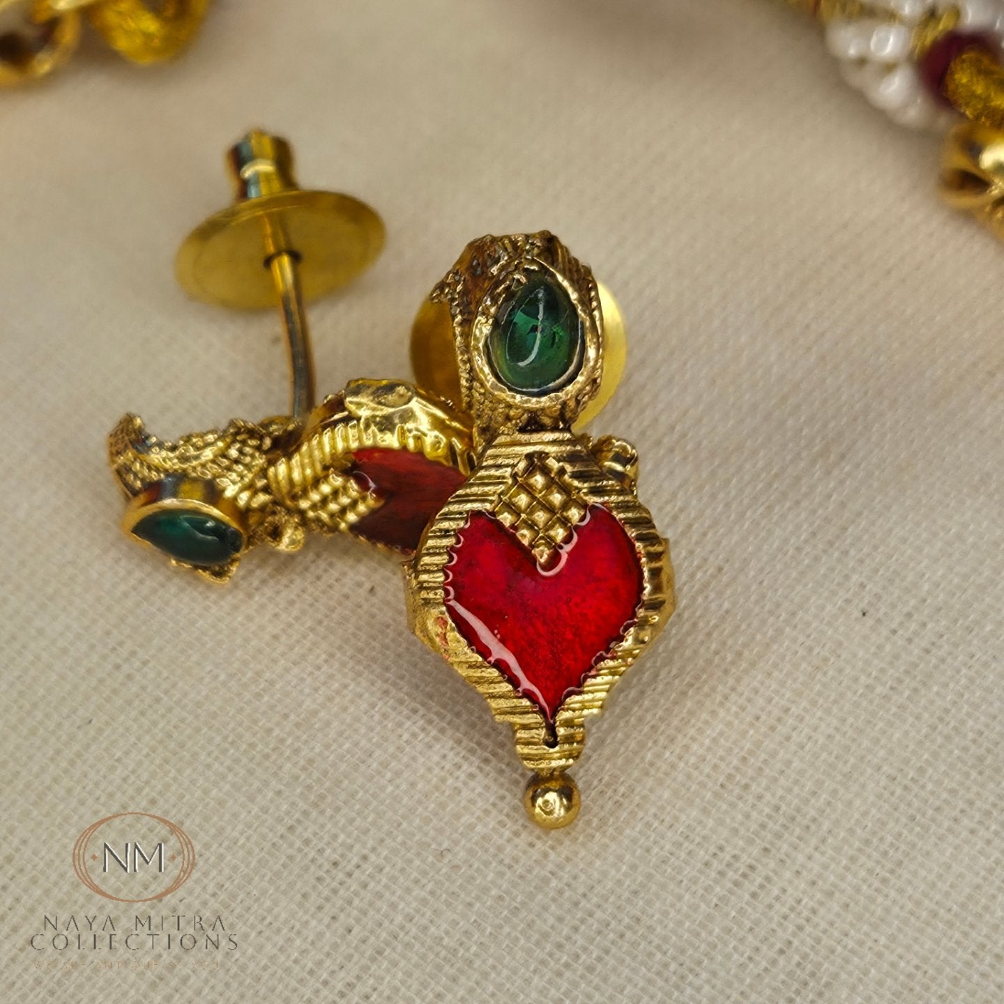 Premium Banyan Leaf Motif Palakka Necklace Set