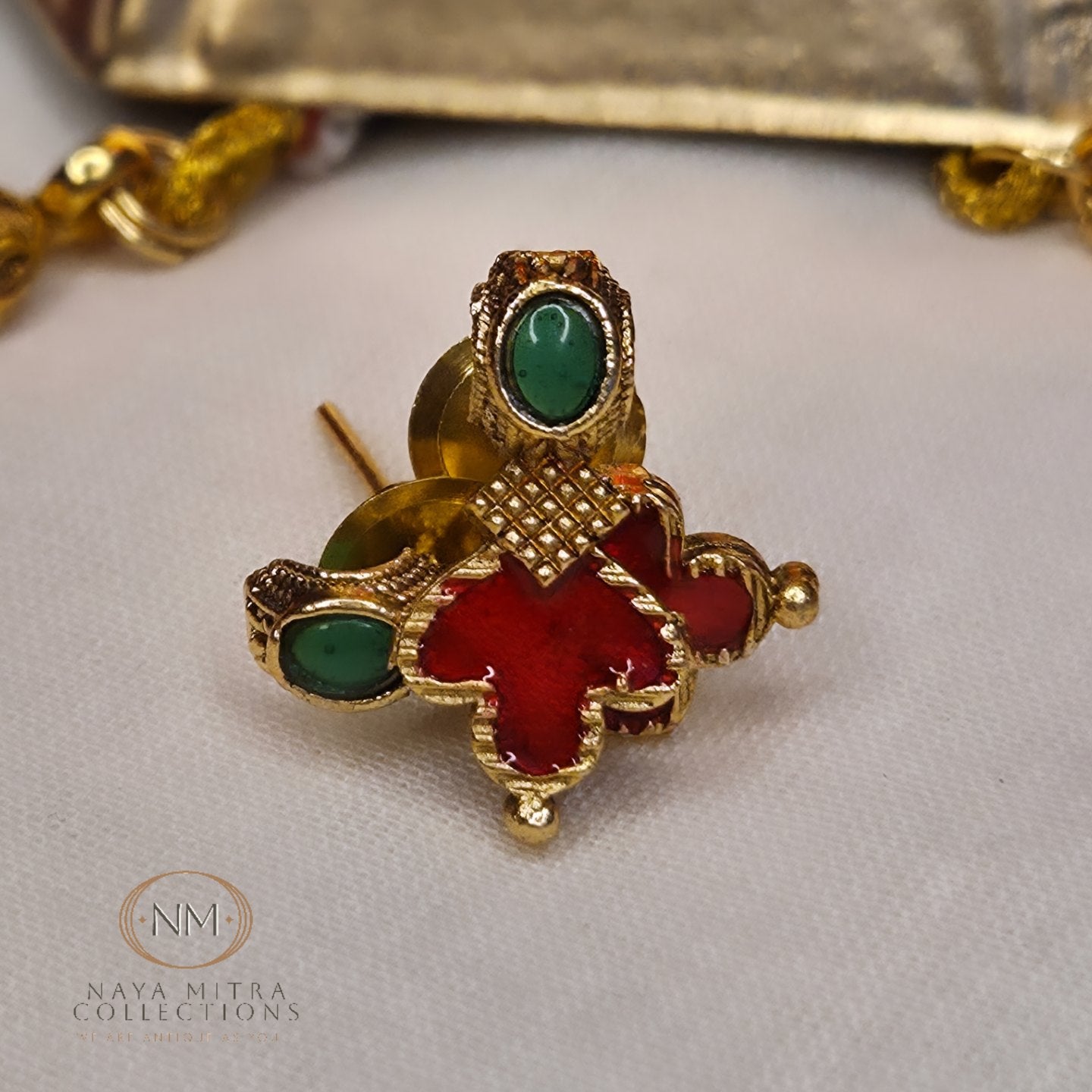 Premium Leaf Motif Palakka Necklace Set