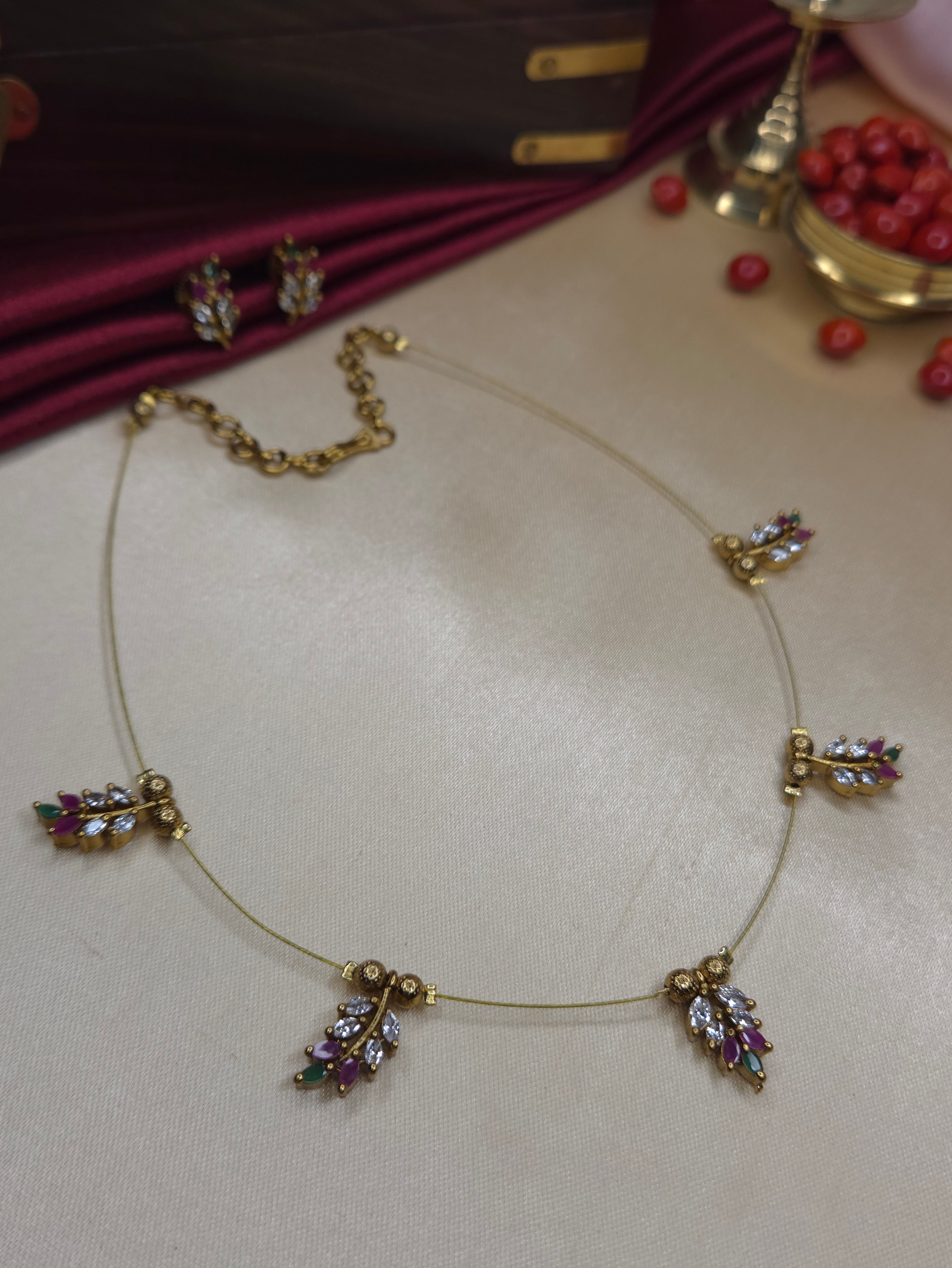 Delicate Invisible Thread Necklace Set