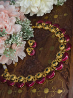 Halfmoon Enamel Palakka Necklace Set