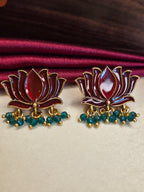 Lotus Enamel Necklace Set