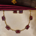 Lotus Motif Necklace Set