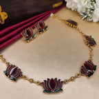 Lotus Motif Necklace Set