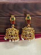Traditional Enamel Palakka Long Haaram Set