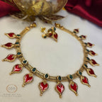 Premium Banyan Leaf Motif Palakka Necklace Set